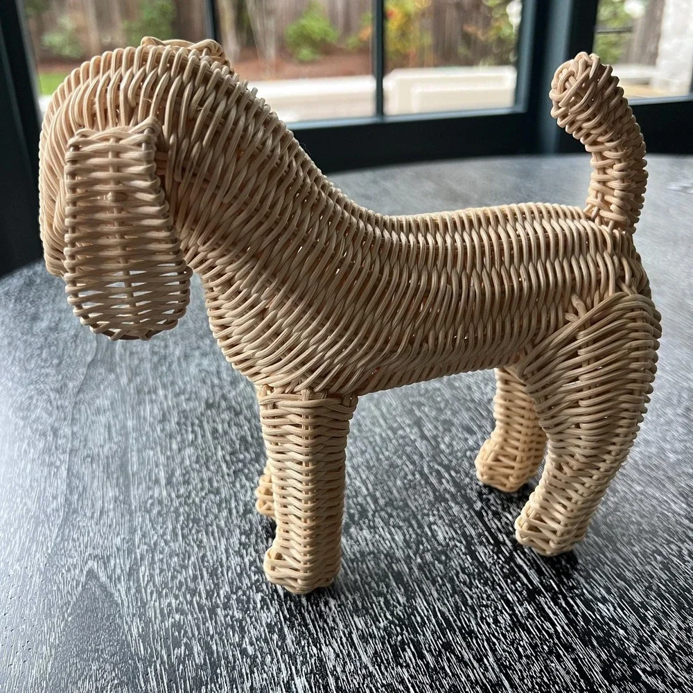 Rattan puppy‎ dog possibly by Chelsea House
